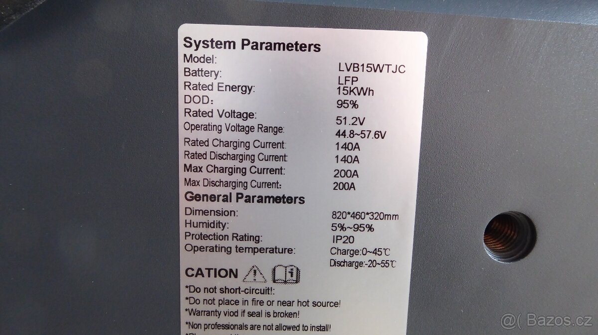 Baterie pro fotovoltaiku FVE uložiště 15kwh lifepo4 JK BMS - 6