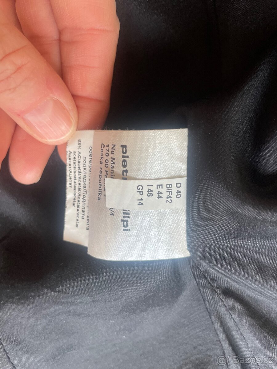 Dámské sako černé s pasem - 6