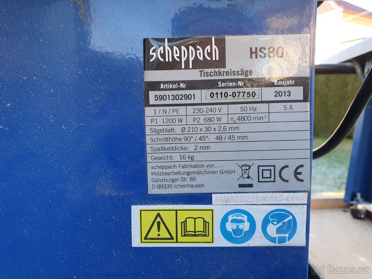 Stolní kotoučová pila Scheppach HS80 Special Edition - 6