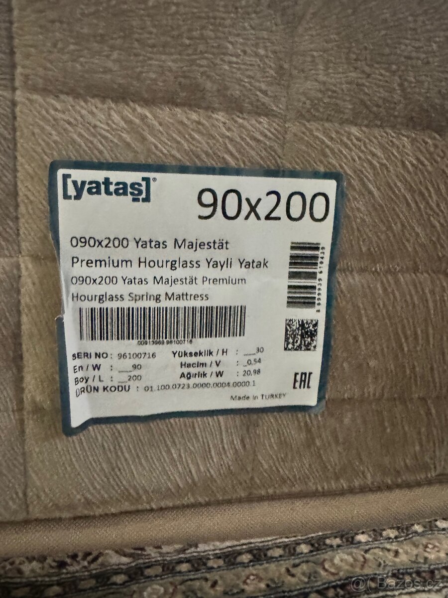 Luxusní boxspring postel IKEA mjolvik 180x200 - 6