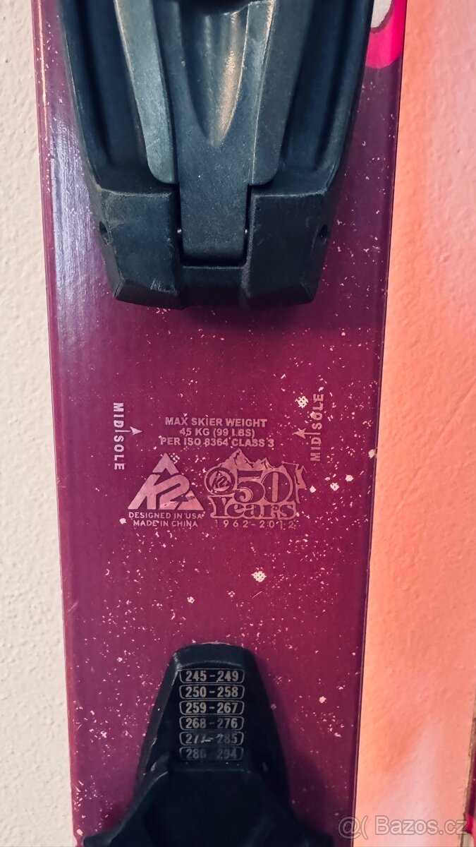 Prodám dívčí lyže K2 Luv Bug 124 cm - 6