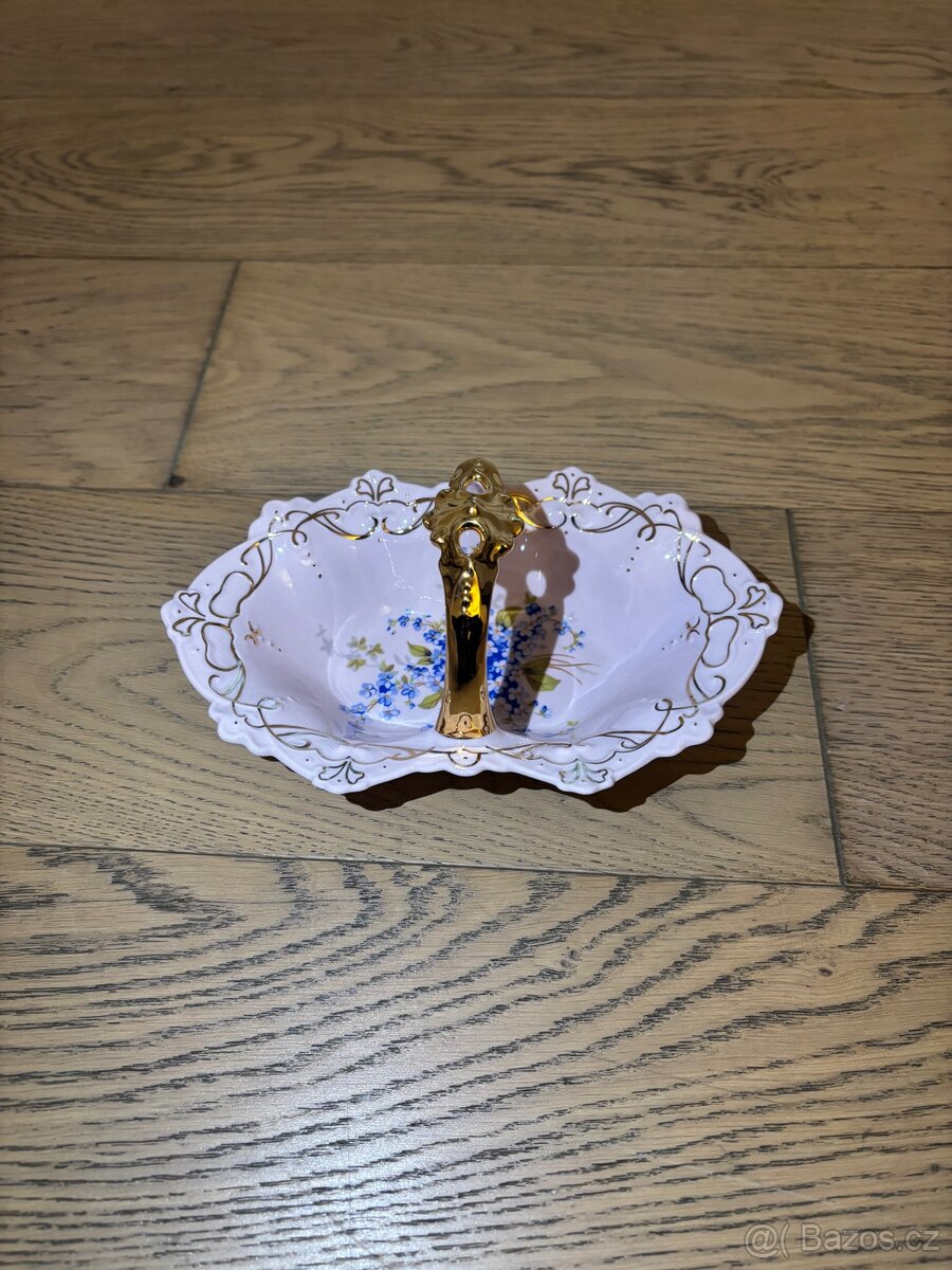 Růžový porcelán s pomněnkami-HC Chodov sada - 6