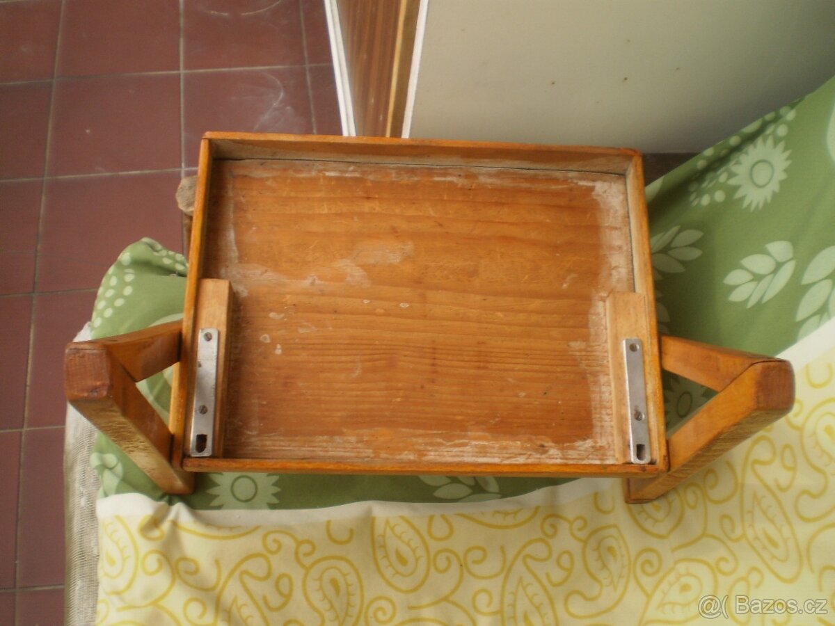 Starožitná dřevěná polička 60.léta min.stol. - 6