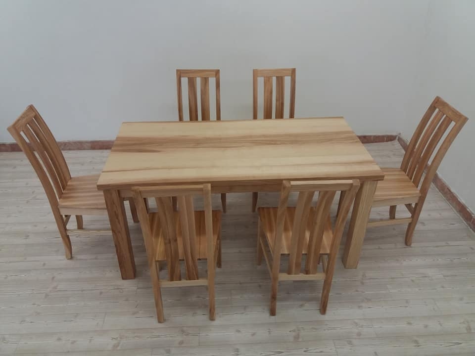 nový masivní jasanový stůl, deska 4 cm, Odvoz, montáž po Čr - 6