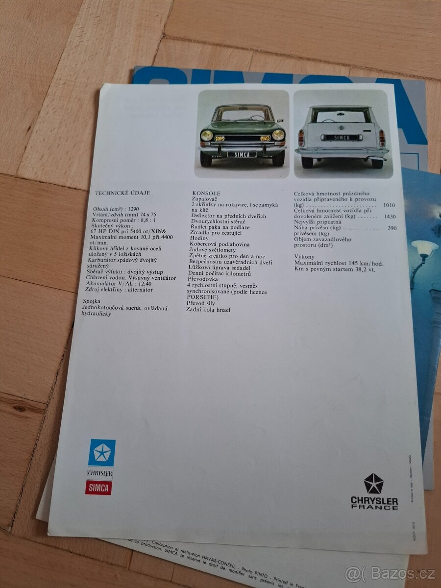 Prospekty Simca 1000, 1301/1501, 1301 Spécial - 6