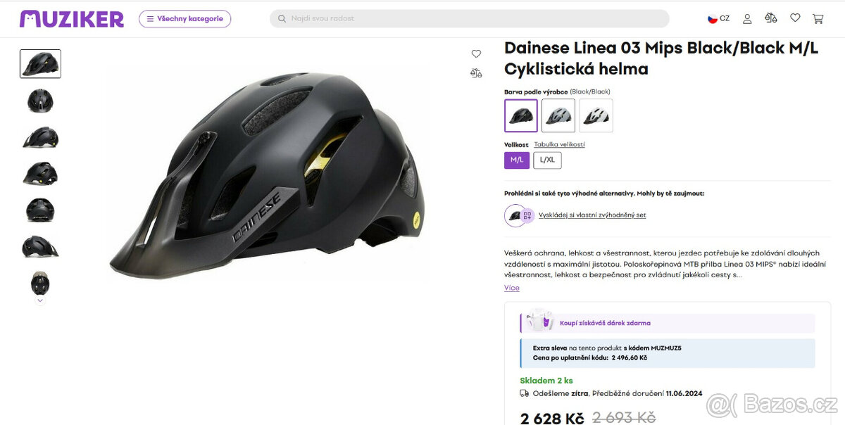 nova helma DAINESE LINEA 03 MIPS BLACK velikost M-L - 6