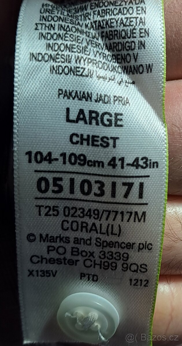 Pánská kostkovaná košile M&S Man/L/2x62cm - 6