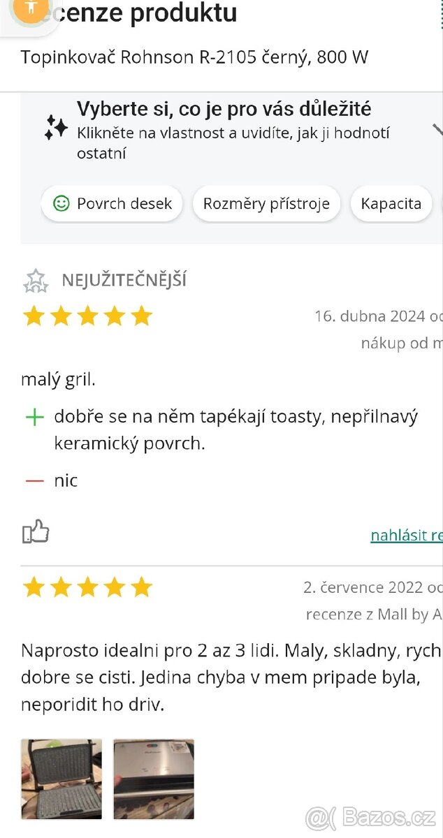 SENDVIČOVAČ PANINI GRIL ROHNSON - 6