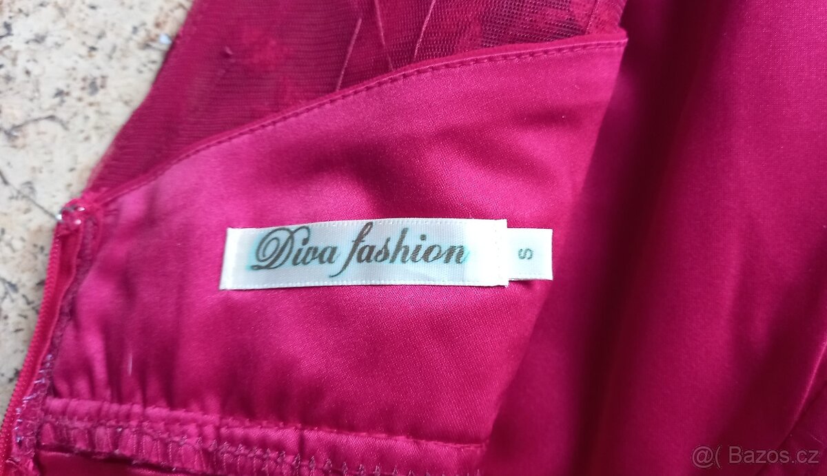 Plesové šaty vínové - 6