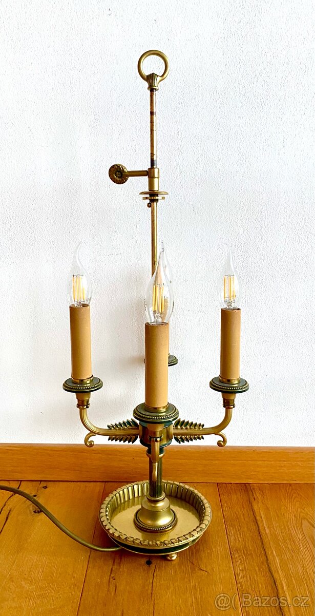 Stará stolní mosazná lampa - 6