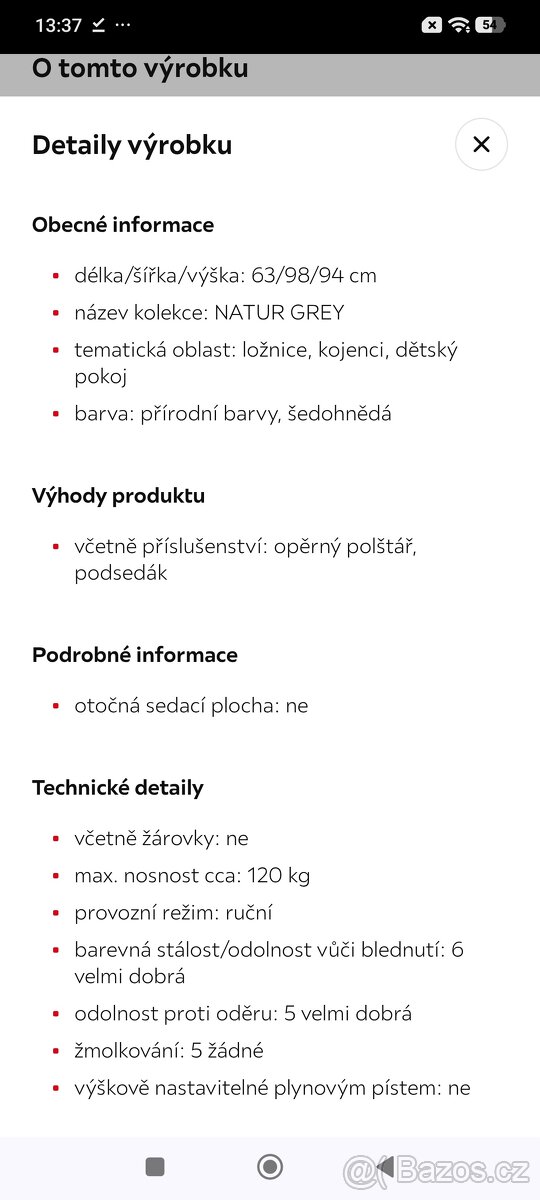 Prodám houpací křeslo - 6