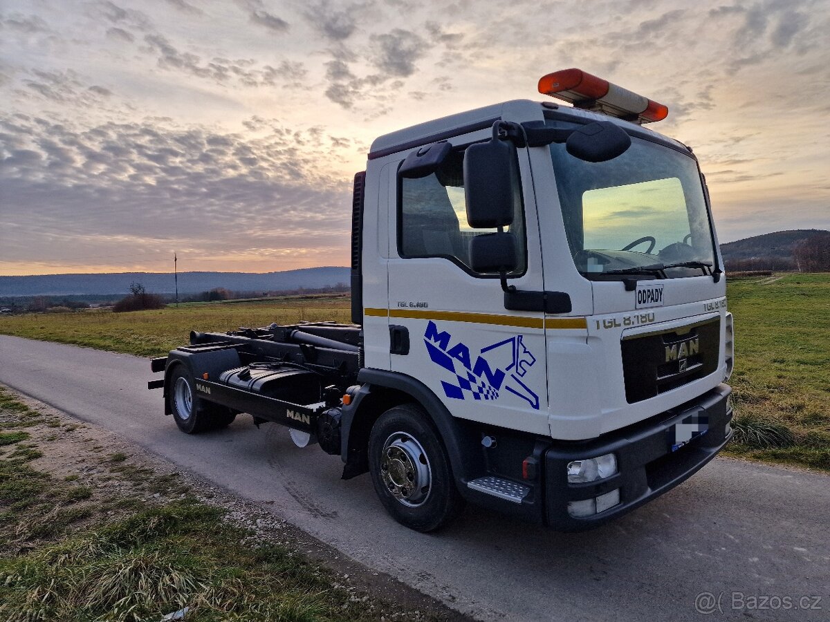MAN TGL 8.180 HÁKOVÝ NOSIČ KONTAJNEROV EURO-5 - 6