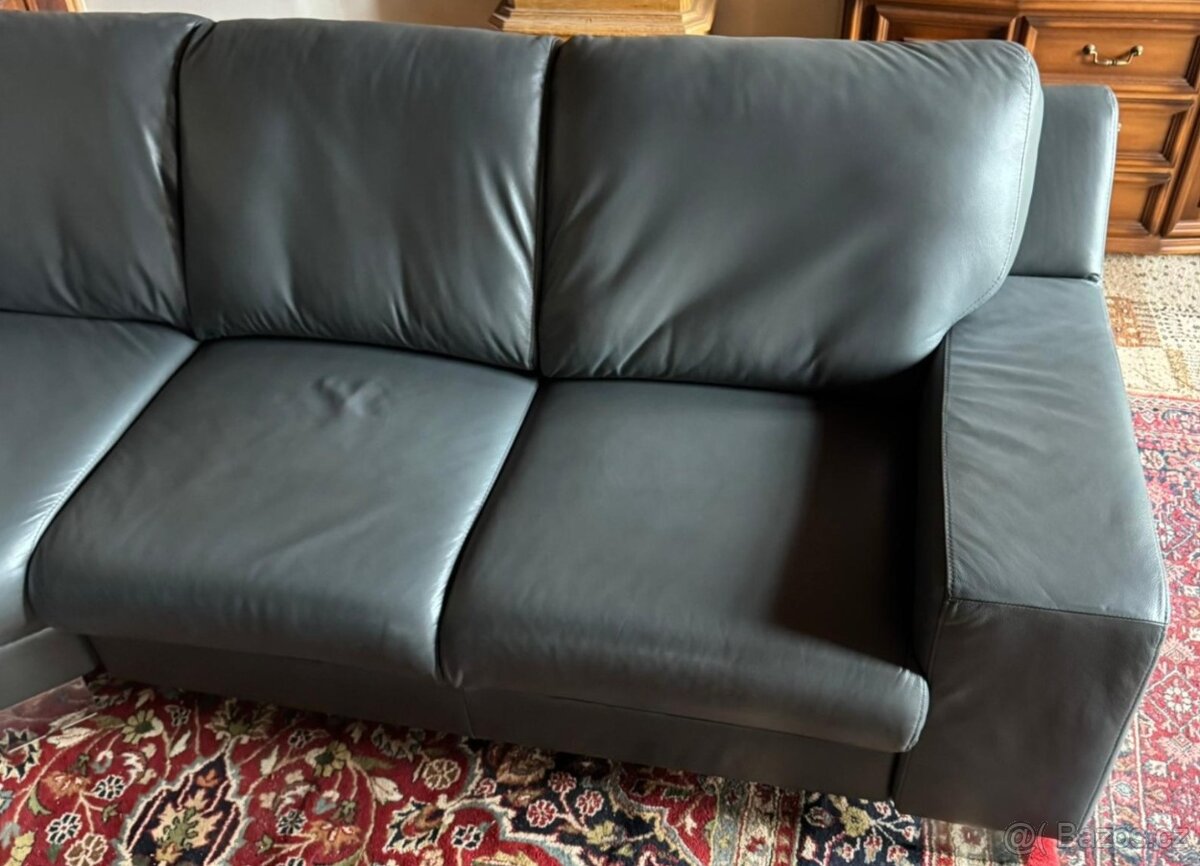 Kožená sedací souprava do U, 5210 - 6