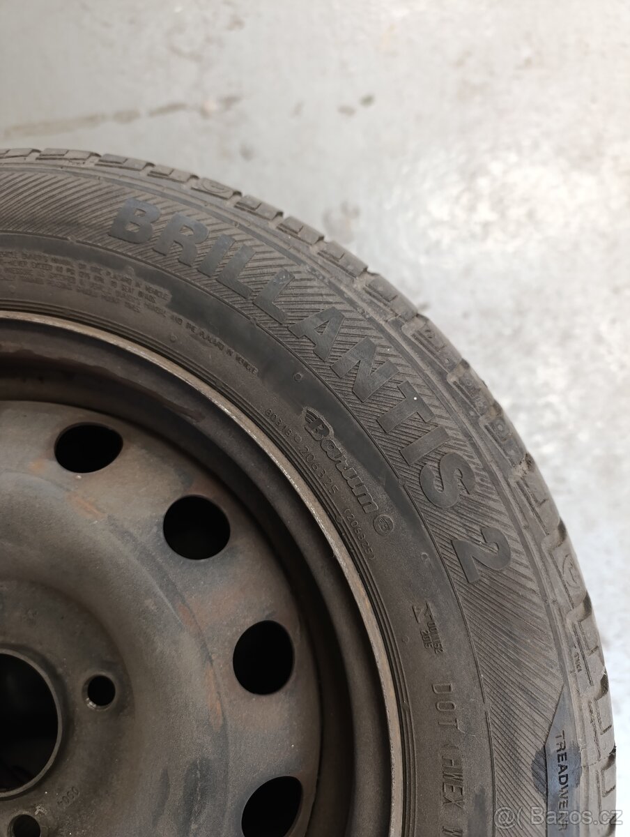 Peugeot 206 plechové disky R14 s pneu - 6