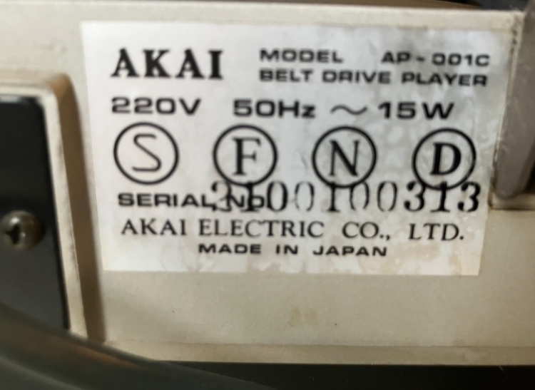 Kompletní gramofonová sada souprava ( AKAI AP-001C + Denon) - 6