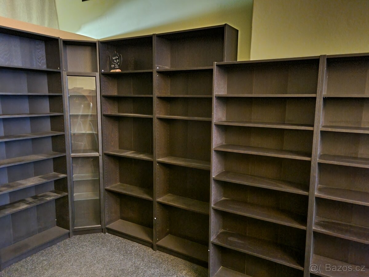 Knihovna,regál BILLY IKEA - černá - více kusů - 6