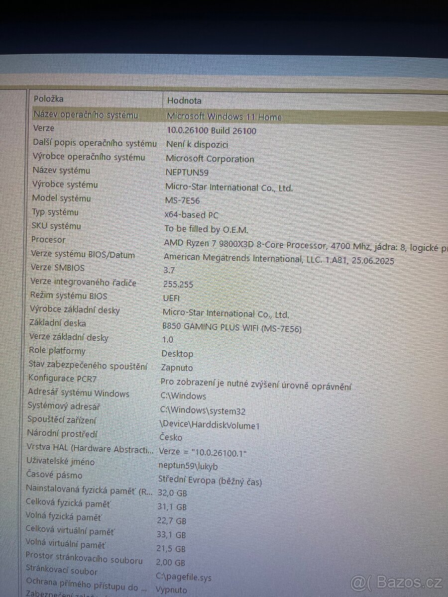 Herní PC- RTX 5070, AMD Ryzen 7 9800x3D - 6