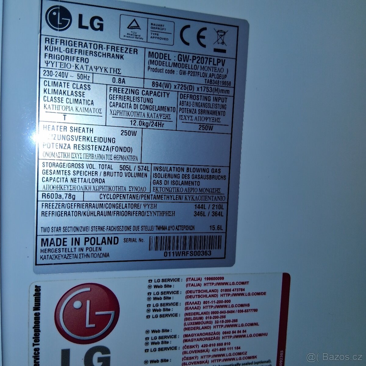 Americká lednice LG - 6