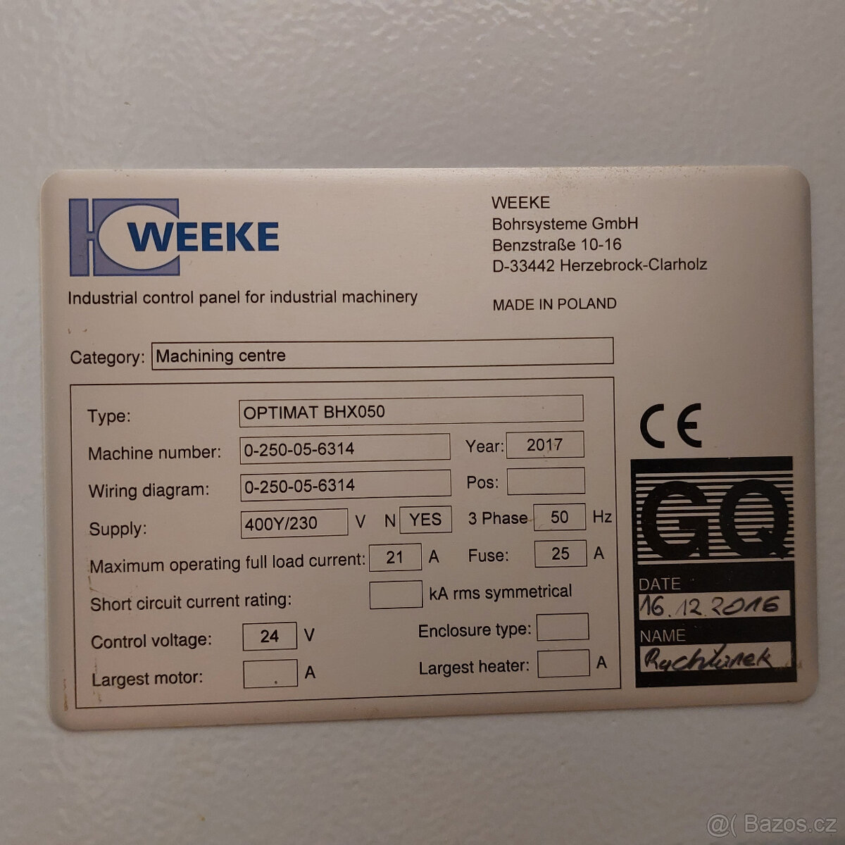 Vertikální obráběcí cnc Homag Weeke BHX050 - 6