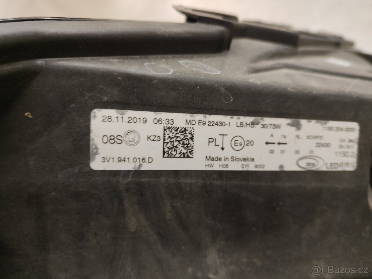 Škoda Superb 3 Facelift světlo 3V1941016D - 6
