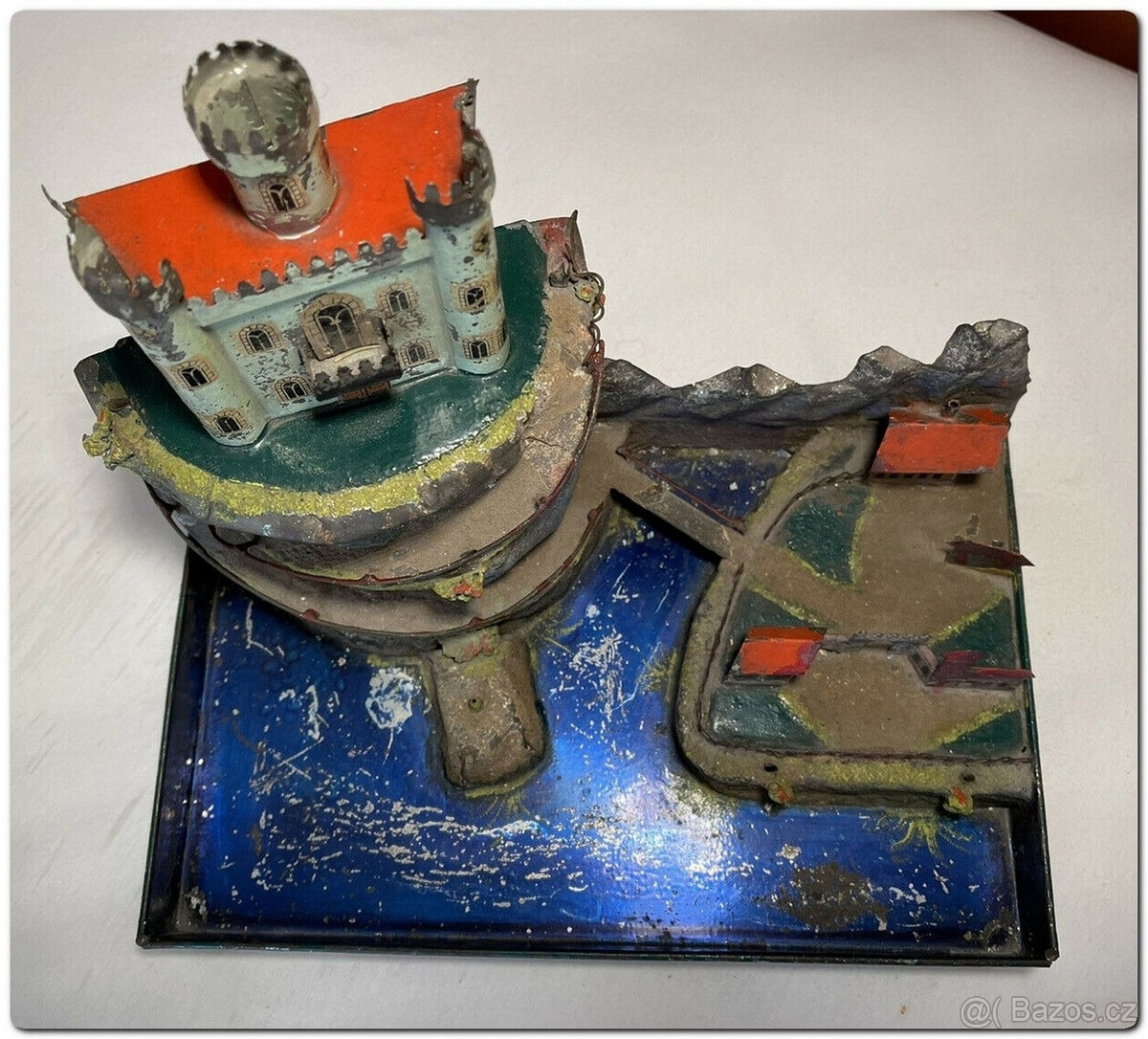 VZÁCNÝ NÁLEZ Skála a horská scéna Graner s fontánou a ostr - 6