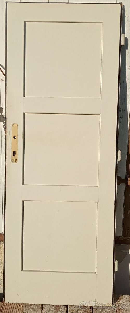 Prvorepublikové dveře, dřevěné, bukové - 6