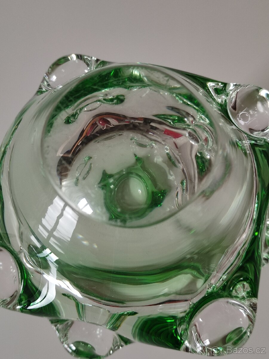 Váza zelená, L. Paleček, Škrdlovice, POŠTOVNÉ 50 Kč - 6