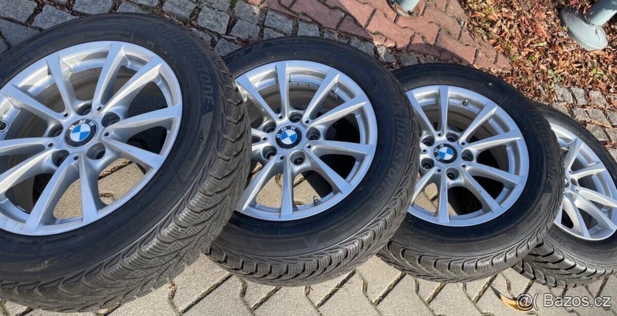 Prodám ALU BMW včetně zimních pneu - 6
