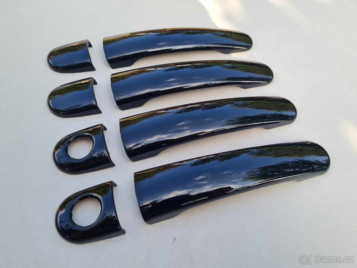 ČIERNE a KARBONOVE kľučky krytky klučiek dveri - 6