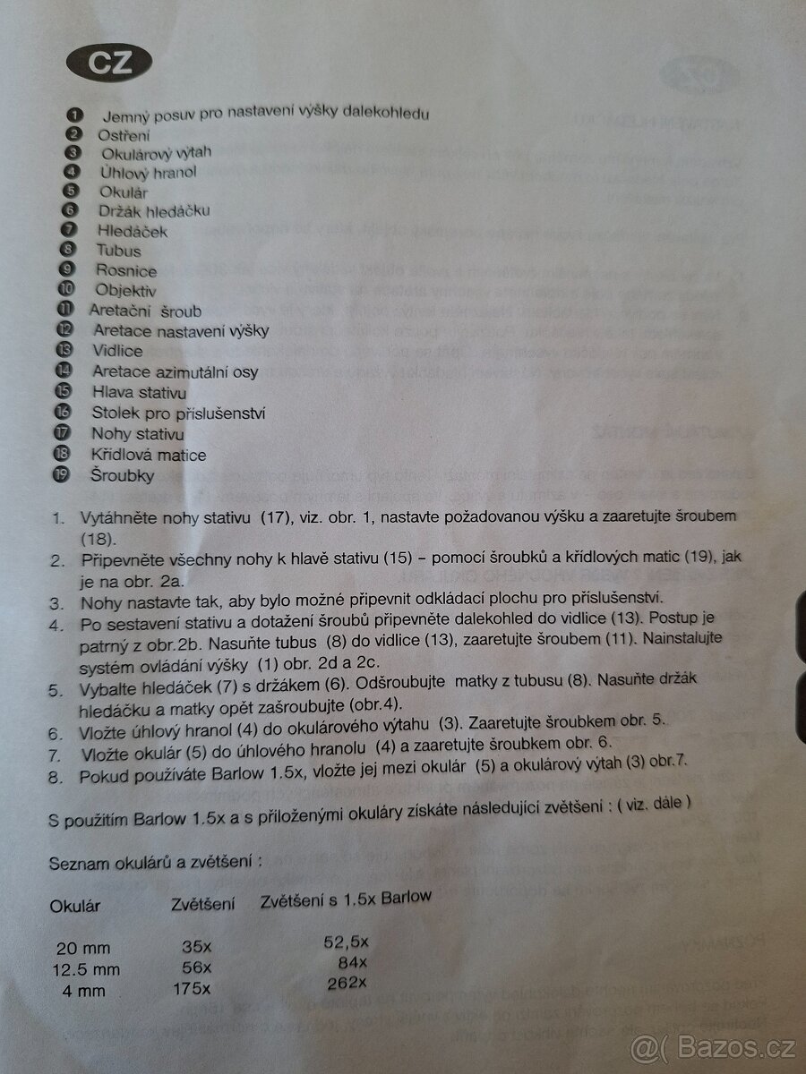 Hvězdářský dalekohled Bresser - 6