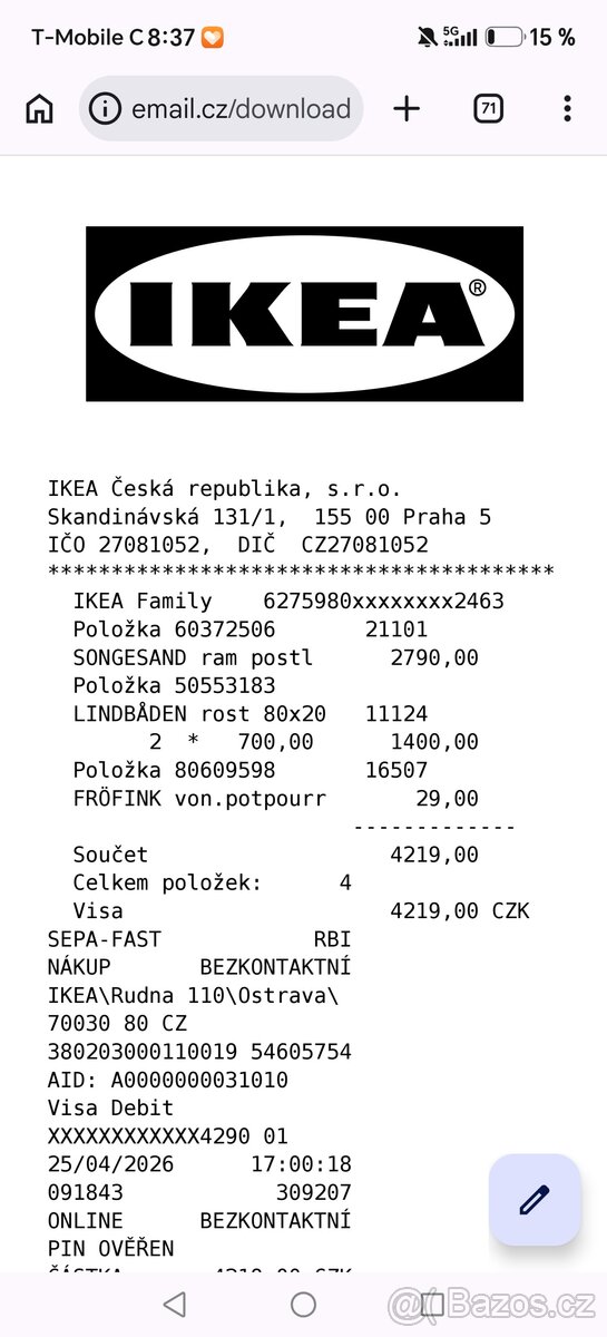 IKEA SONGESAND rám postele - 6