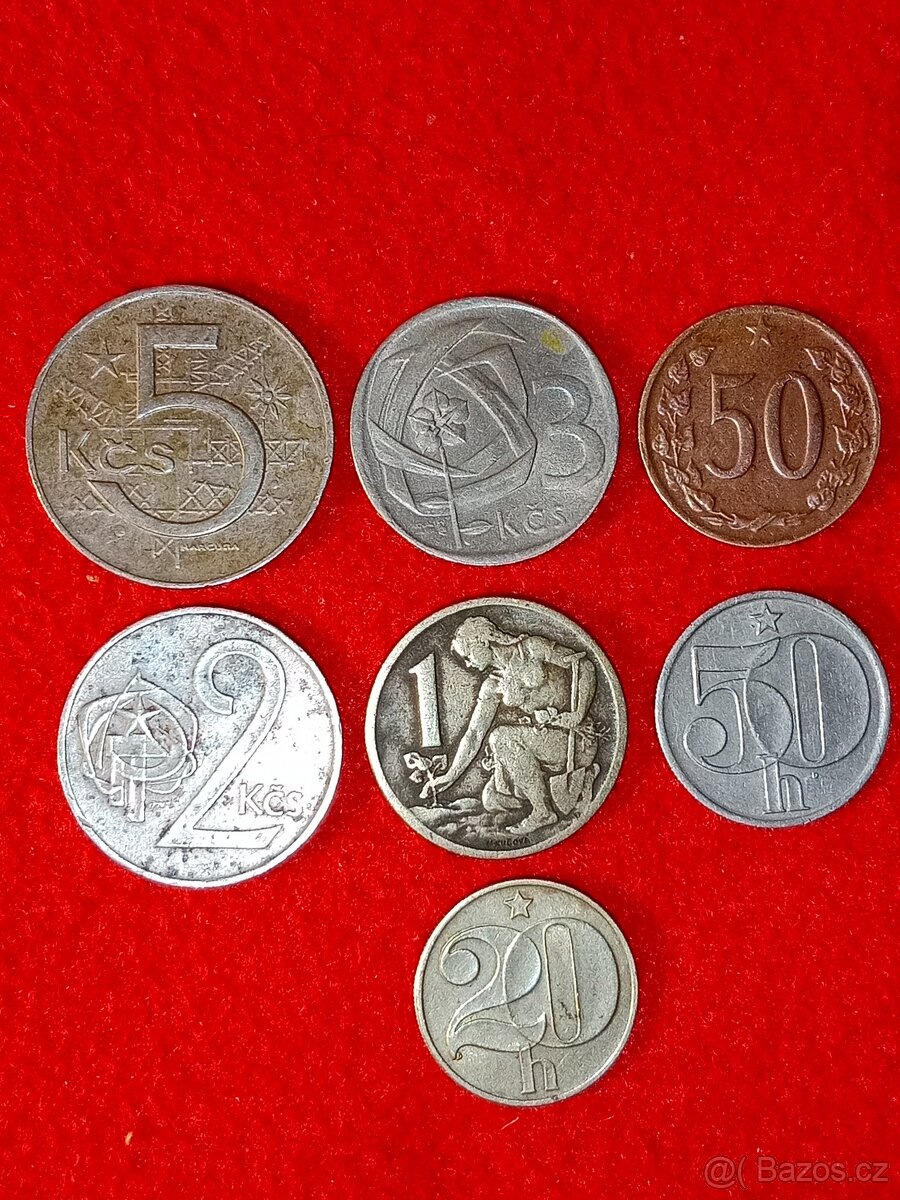 Československé mince 44 ks - vhodné jako dárek - 6