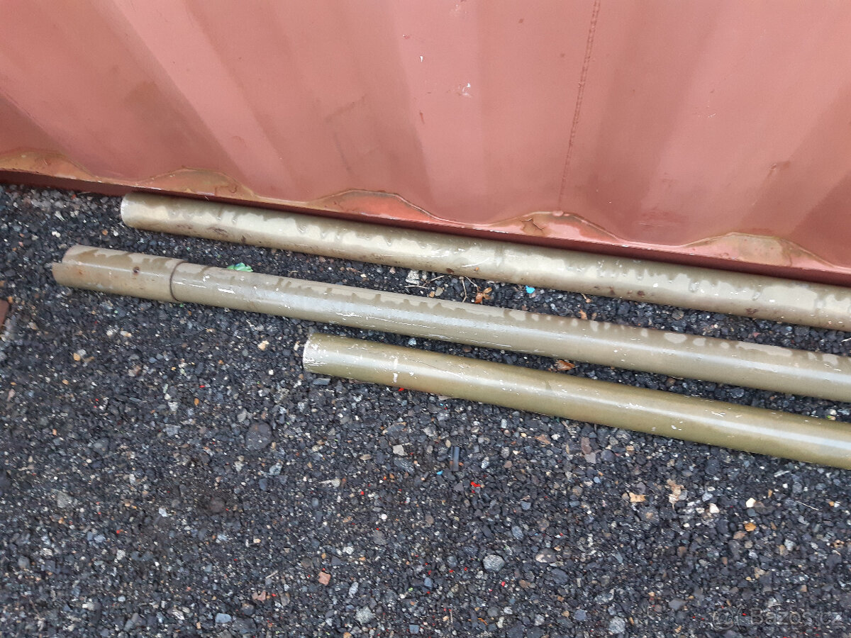 3 x anténní vojenská tyč, délka 3,29; 2,64 a 2,52m - 6