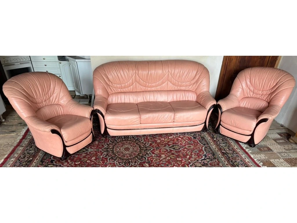 Luxusní italská kožená sedací souprava 3+1+1,5252 - 6