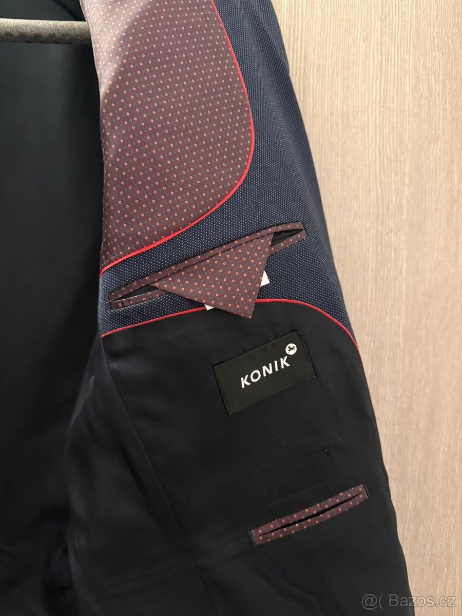 Pánský modrý oblek - 6