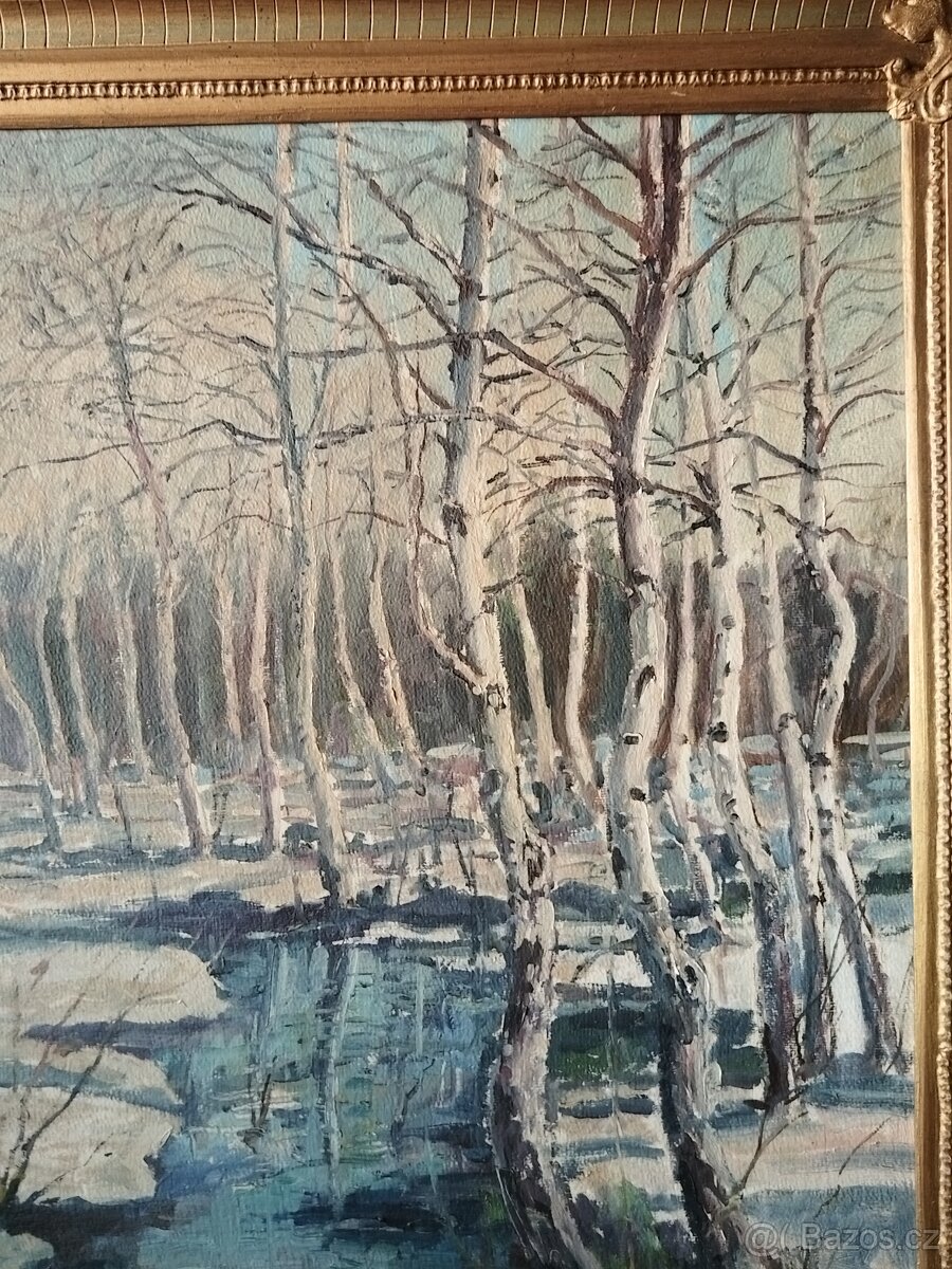 obraz ZIMNÍ NÁDHERA, olej, Jaroslav Tlustý - 6