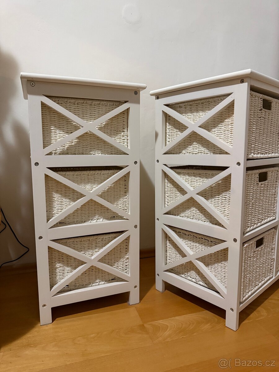 2 bílé komody vhodné do koupelny, obýváku, dětského pokoje - 6
