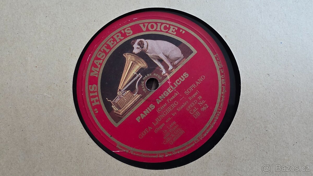 Staré šelakové desky platne LP 78 His Masters Voice - 6
