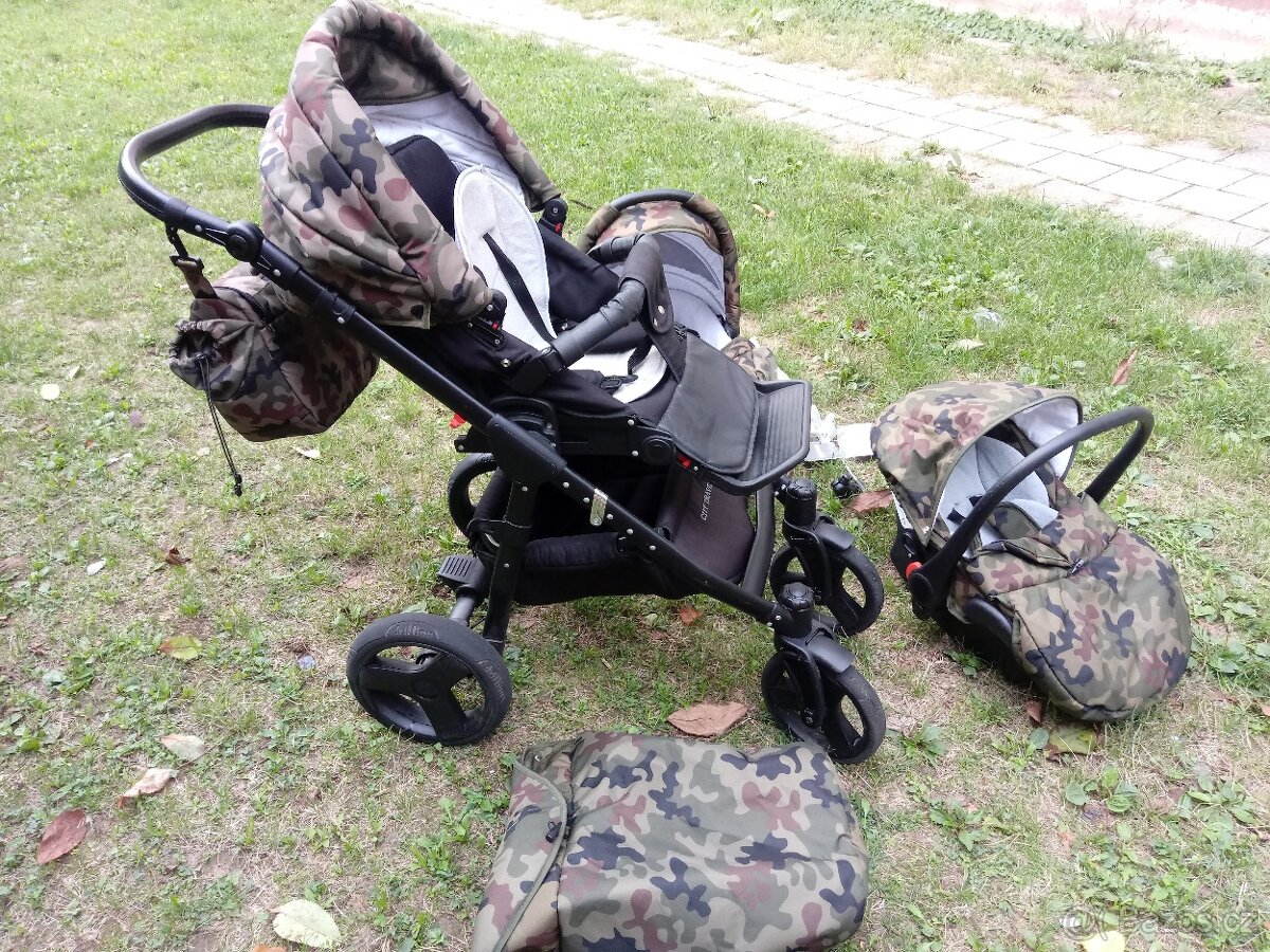 Maskáčový kočárek 3.kombinace - 6