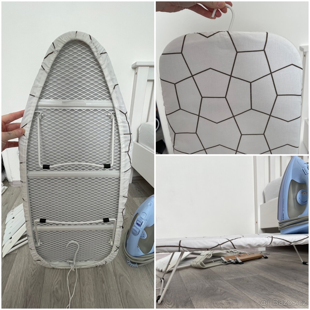 Napařovací žehlička, ramínka a žehlicí prkno - 6