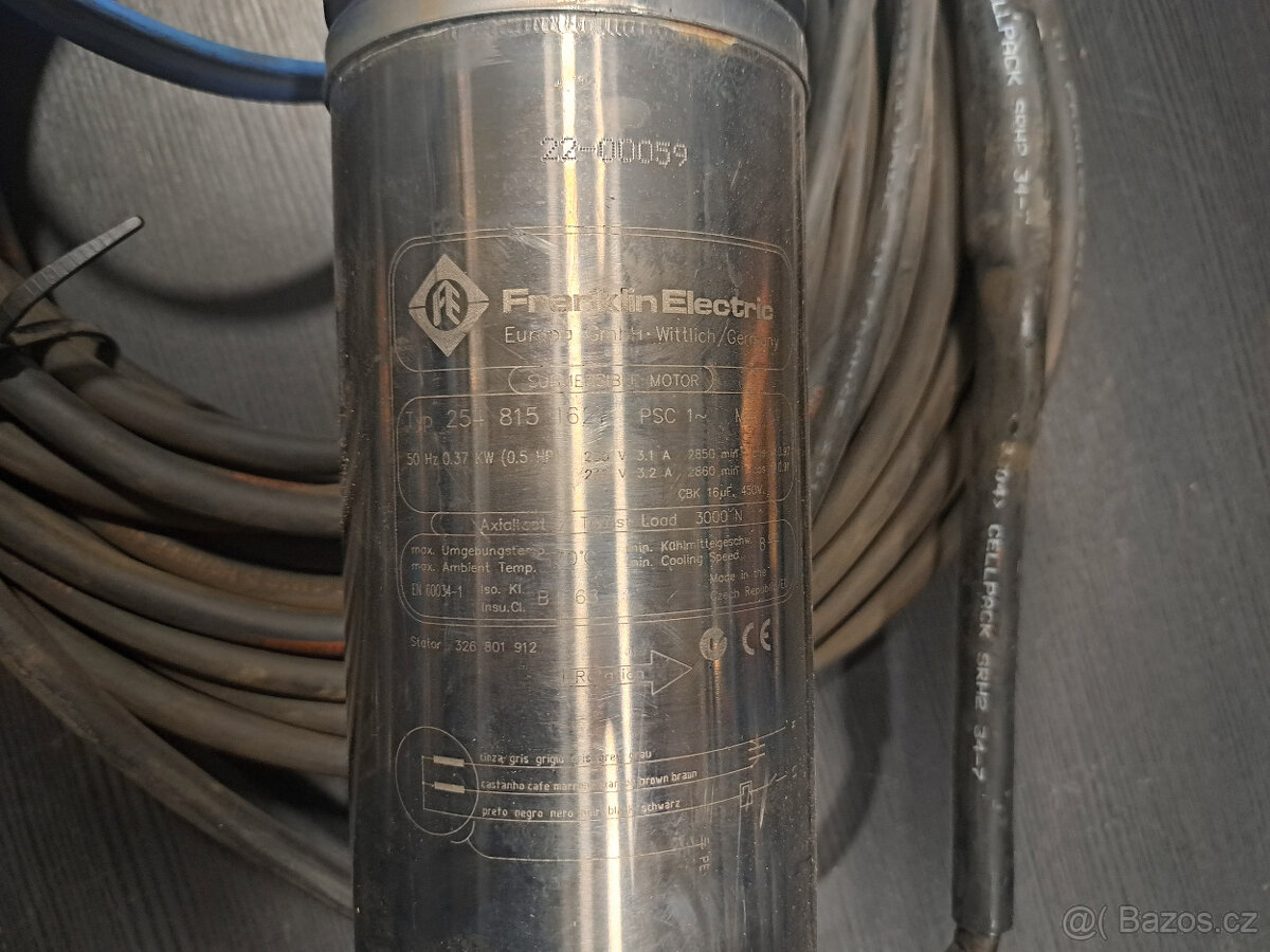 Nerezové čerpadlo do vrtu Calpeda s motorem Franklin - 6