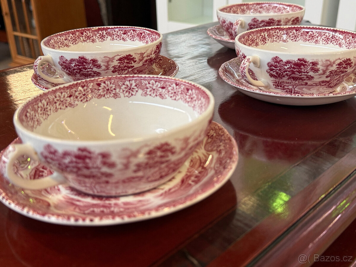 Anglická čajová osmidílná sada - 6
