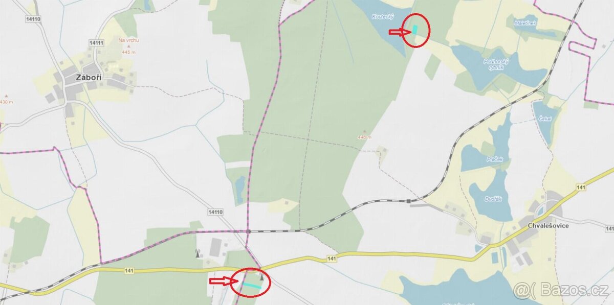 Prodám lesní pozemky v k.ú. Chvalešovice - 6