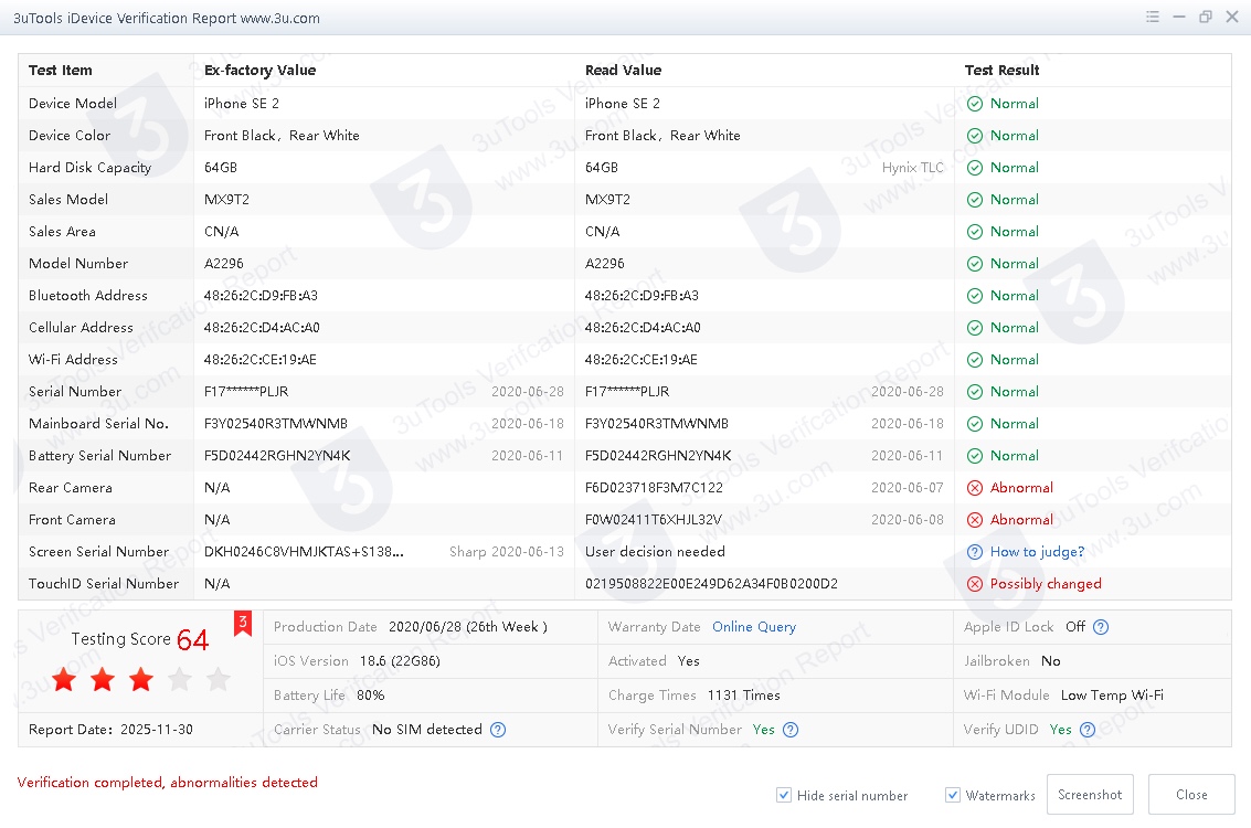 Mobil Apple iPhone SE 2 (2020) – plně funkční, použitý - 6