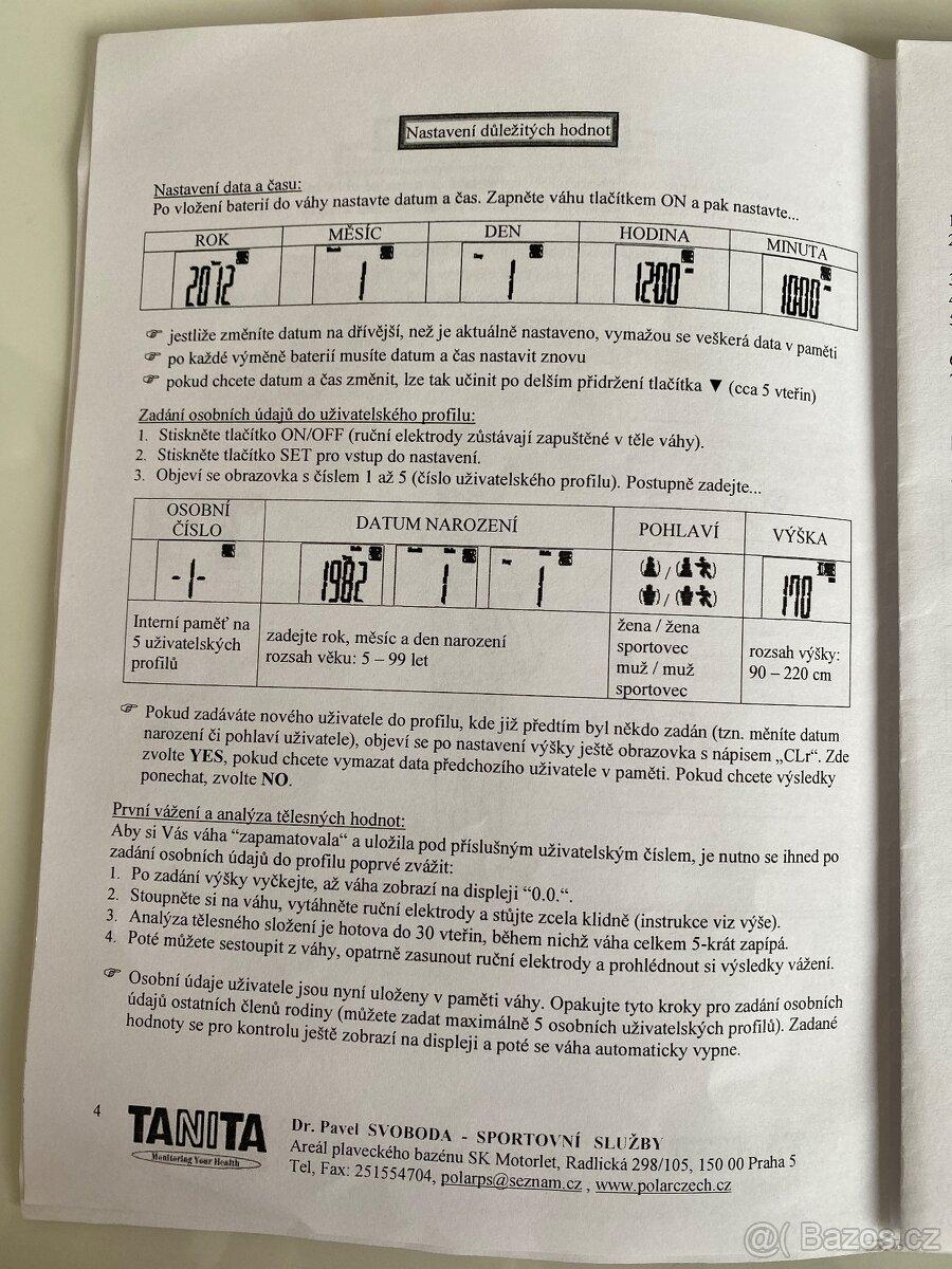 Osobní chytrá digitální váha Tanita - 6