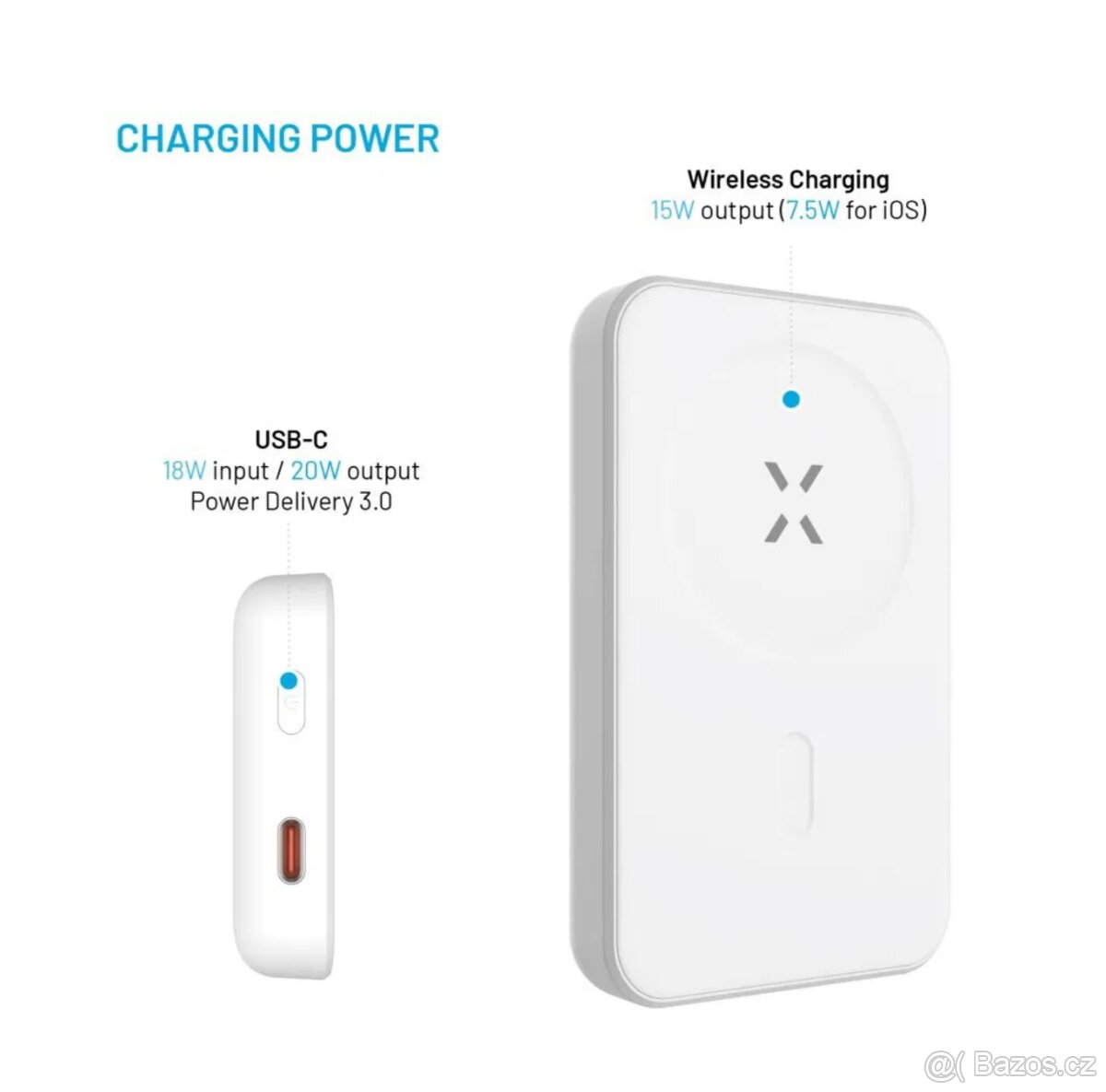 Powerbanka FIXED MagZen s podporou Magsafe 6000mAh - 6