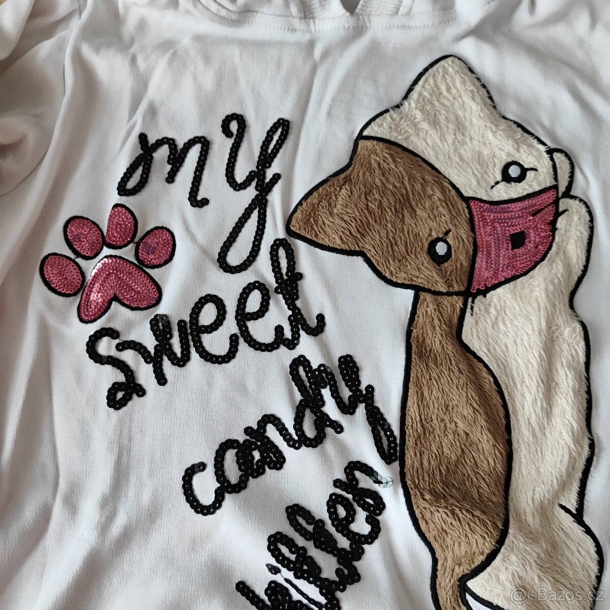 Nádherná mikina s kočičkou vel. 146 - 152 - 6