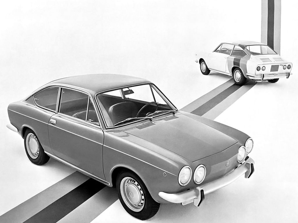 Fiat 850 Sport Coupe - skla, čelní, zadní, 2x pár vyklápěcí - 6