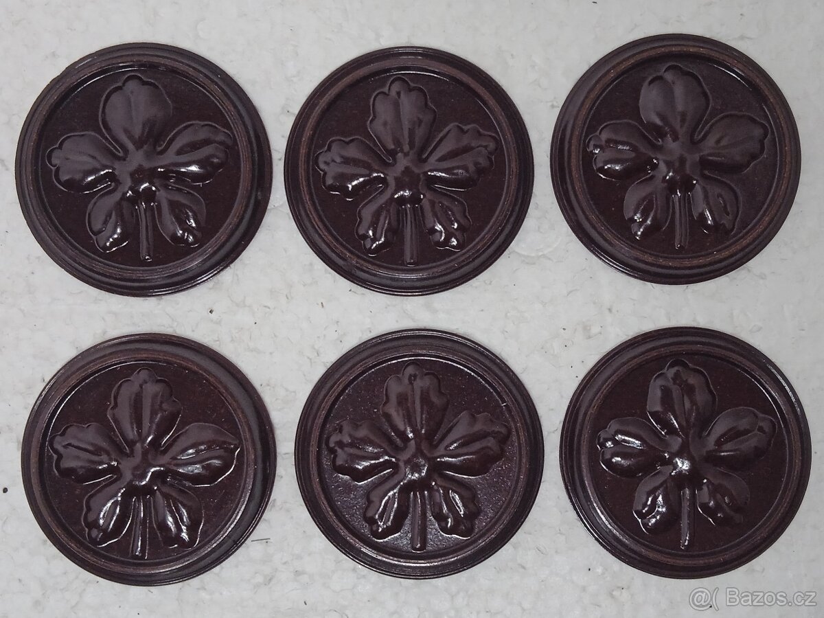 Sada 6 retro bakelitových podtácků ČSSR - 6