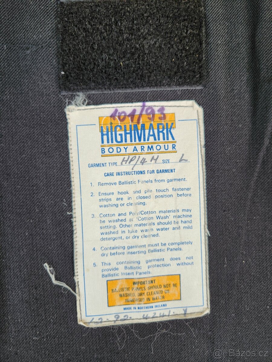 policejní vesta neprůstřelná balistická urna taktická kevlar - 6